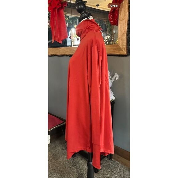 🔥Miss look Red Long turtleneck, asymmetrical perfect for the holidays. Xl - Picture 2 of 13